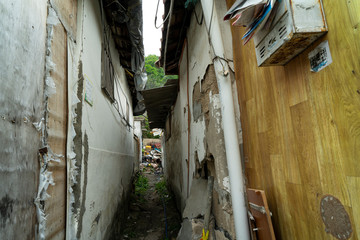 Seoul's last shanty town. Known as Village 104 it is only half filled with residents who live among empty neighbors waiting for demolition. 