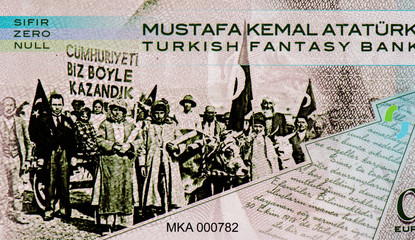 Mustafa Kemal Ataturk - first president of Turkey. Portrait photography made with turkish...