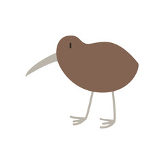 cute kiwi bird animal vector