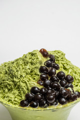 アジア風　抹茶かき氷　Green tea shaved ice