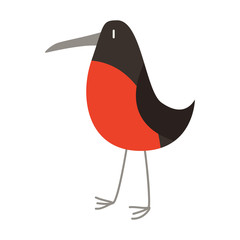 cute red breasted meadowlark animal vector