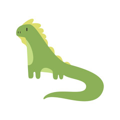 cute iguana animal vector