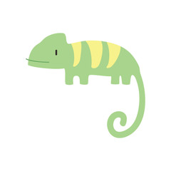 cute chameleon animal vector