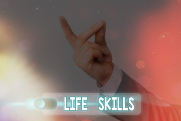 Text sign showing Life Skills. Business photo text skill that is necessary for full participation...