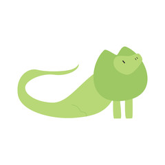 cute frill neck lizard animal vector