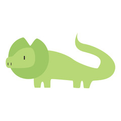 cute frill neck lizard animal vector