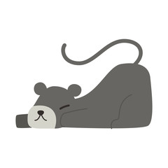 cute black panther animal vector