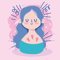 Avatar woman cartoon vector design