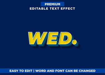 Wed Strong Bold Yellow Text Effect