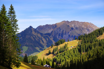 Alpine landscape in the Swiss Alps, Europe