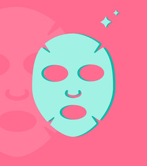 Fototapeta premium Face mask on the pink background.