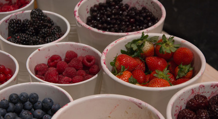 Fruits of the forest, blackberry, strawberry, blueberry