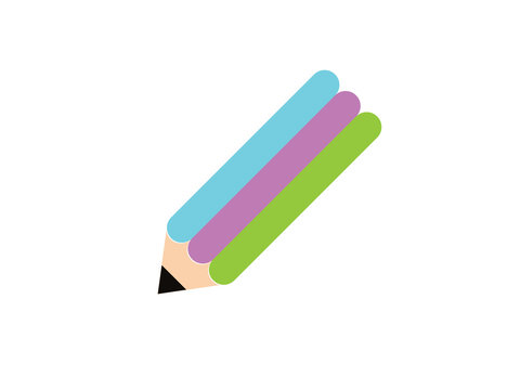 Vector pencil flat icon. Education, science, business.