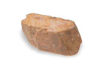 .Orthoclase mineral on white background