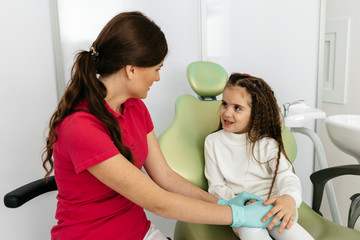 Little patient at the dentist's office