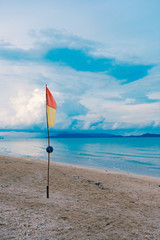 Local flag at Khanom beach, Thailand