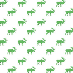 Fototapeta na wymiar reindeer animals silhouettes pattern background