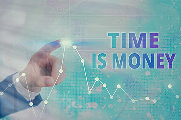Conceptual hand writing showing Time Is Money. Concept meaning time is a valuable resource Do...