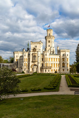 Fototapeta premium Hluboka nad Vltavou castle in Southern Bohemia, Czech Republic