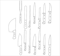 knife. illustration for web and mobile