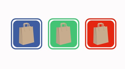 Vector Take away bag icon illustration signs