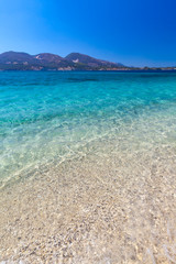 Fototapeta na wymiar Summer Mediterranean beach. Vertical photo