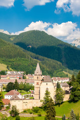 Fototapeta na wymiar Old town Eisenerz near iron mine Erzberk, Styria, Austria