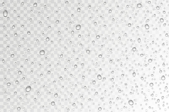  Drops of water flow on window.Water droplets on a transparent glass.