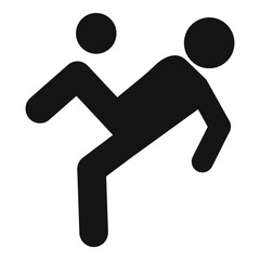 Soccer player icon. Simple illustration of soccer player vector icon for web design isolated on white background