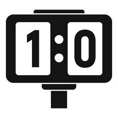 Soccer table score icon. Simple illustration of soccer table score vector icon for web design isolated on white background