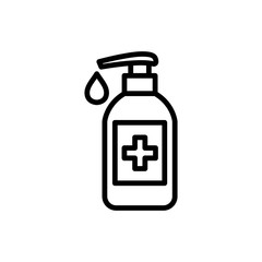 hand sanitizer line icon design graphics vector