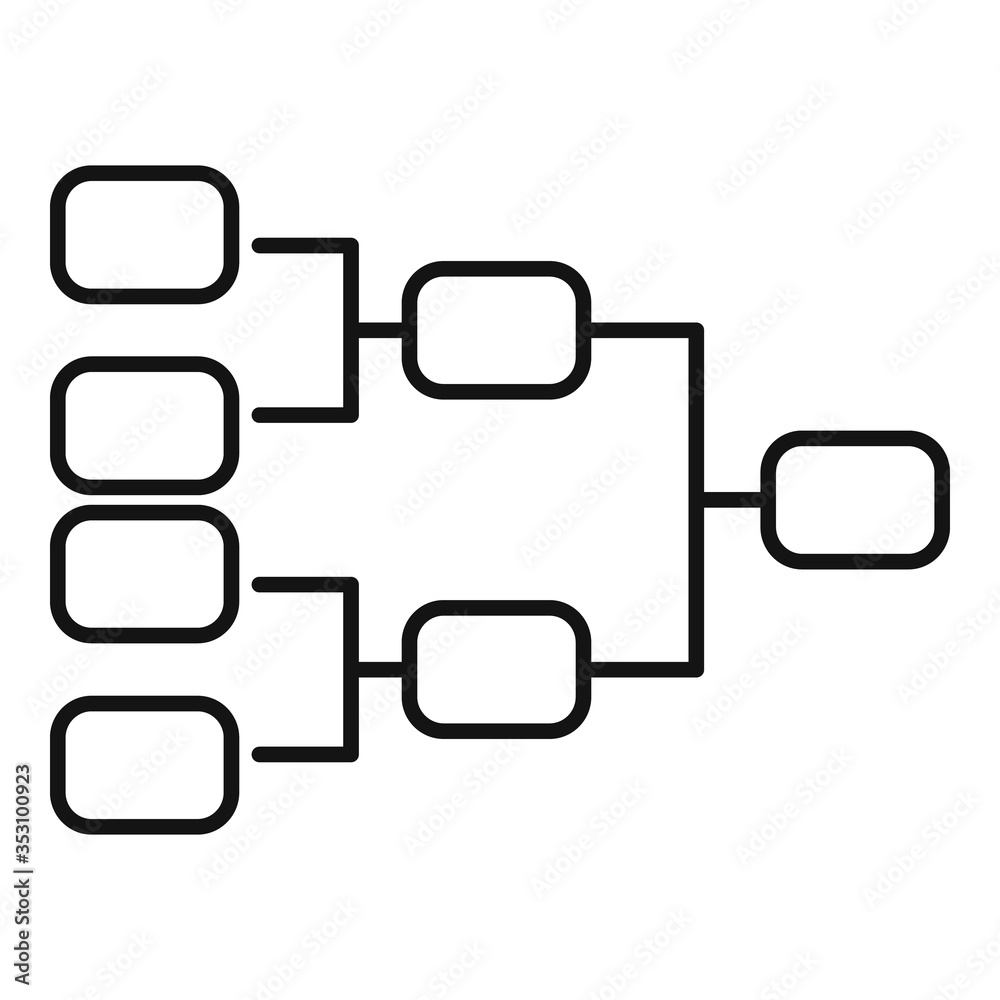 Canvas Prints soccer championship scheme icon. outline soccer championship scheme vector icon for web design isola