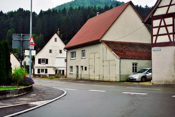Fototapeta na wymiar Dorf in der Schweiz