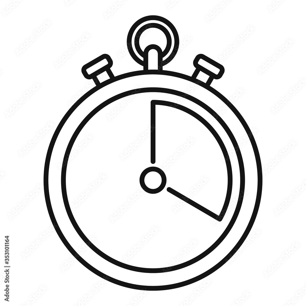 Wall mural soccer stopwatch icon. outline soccer stopwatch vector icon for web design isolated on white backgro