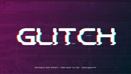 glitch editable text effect