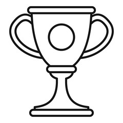 Soccer cup icon. Outline soccer cup vector icon for web design isolated on white background