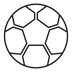 Obraz premium Classic soccer ball icon. Outline classic soccer ball vector icon for web design isolated on white background