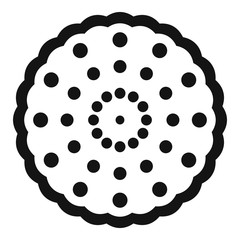 Kitchen biscuit icon. Simple illustration of kitchen biscuit vector icon for web design isolated on white background