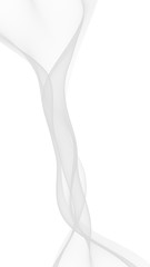 White abstract background. Fluttering white scarf. Waving on wind white fubric. 3D illustration