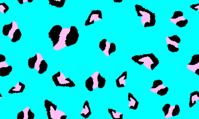 Naklejka na ściany i meble Leopard Print. Spotted Texture. Seamless Pattern.
