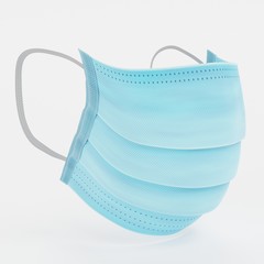 Realistic 3D Render of Protective Mask