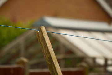 wooden line prop
