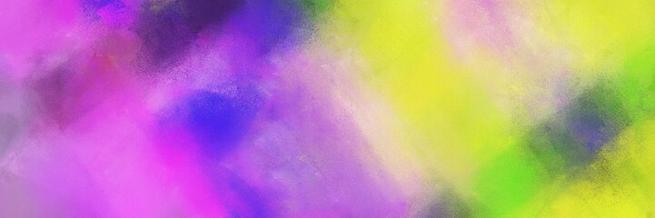 abstract colorful diagonal background with lines and orchid, yellow green and dark orchid colors. art can be used as background illustration