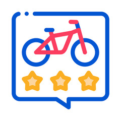 star rating bike sharing services icon vector. star rating bike sharing services sign. color symbol illustration