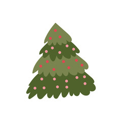 Silhouette of a Christmas tree on a white background.