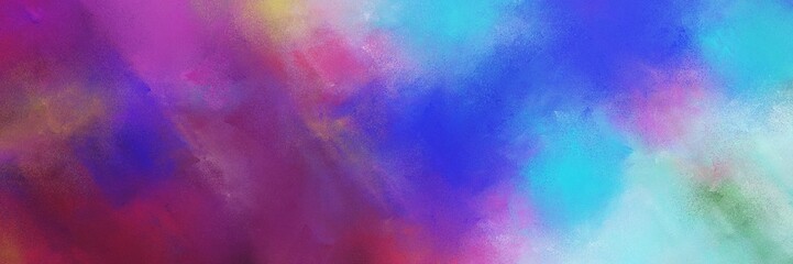 abstract colorful diagonal background with lines and antique fuchsia, sky blue and pastel violet colors. can be used as poster, background or banner