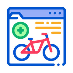 bike sharing services information icon vector. bike sharing services information sign. color symbol illustration