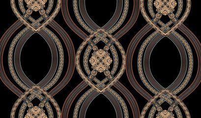 Decorated with elegant and luxurious patterns. Rococo, Baroque style, retro elements, invitation cards, textiles, wrapping paper and fabric design.