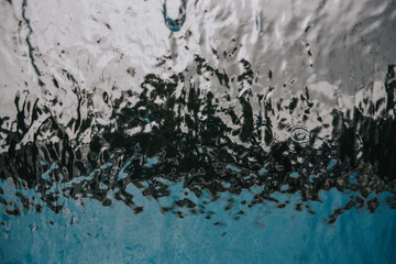 Abstract background of water falls from the inside