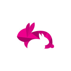 Two Rabbit Abstract Logo